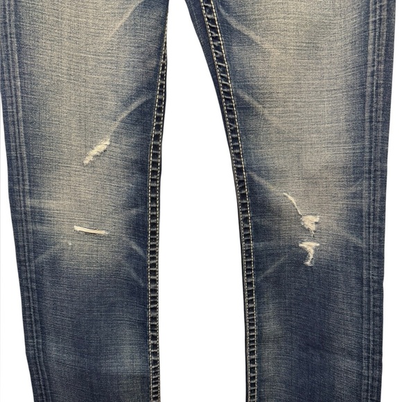 BKE Tyler Straight Leg Stretch Distressed Jeans - Picture 5 of 8